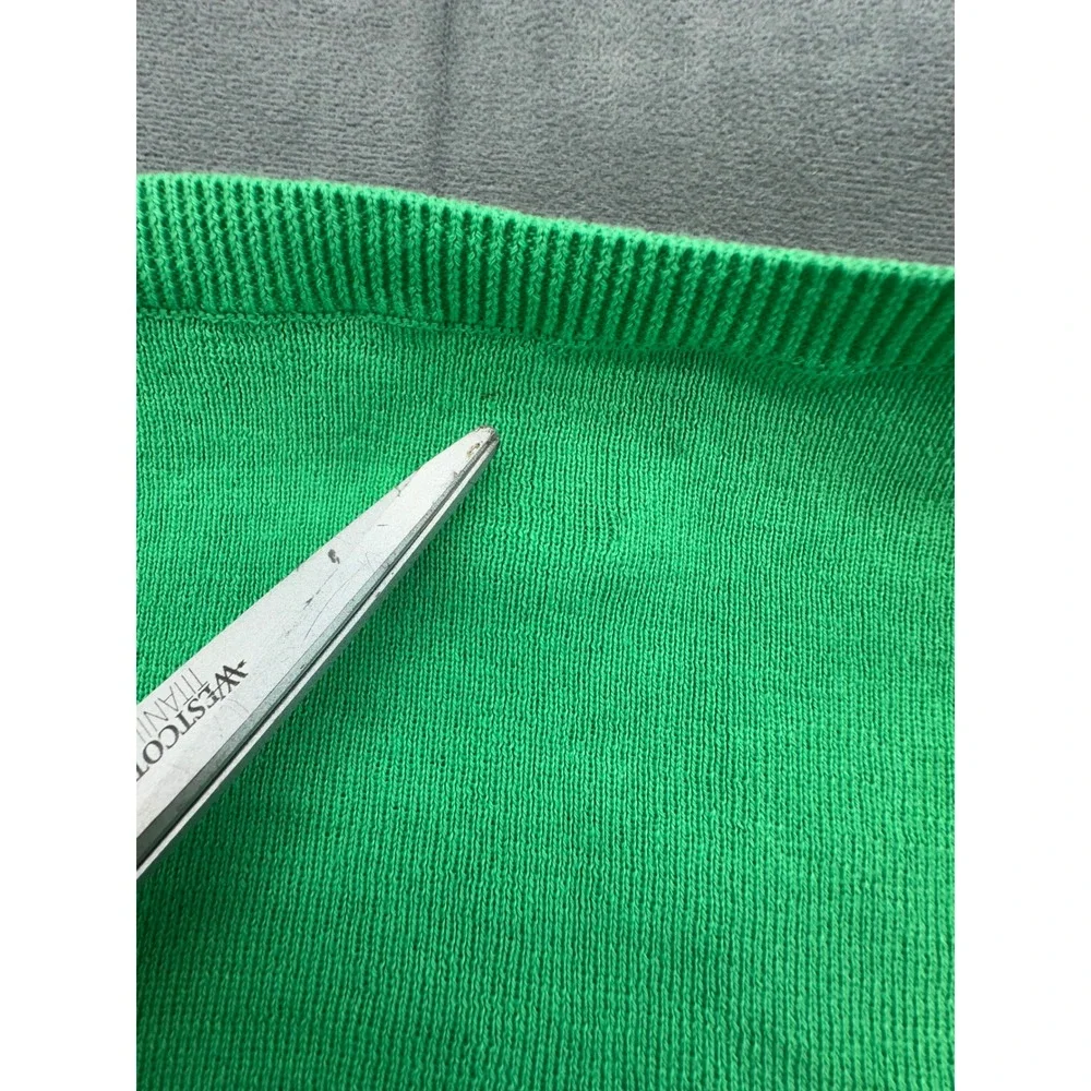 Polo Ralph Lauren Green Pima Cotton V Neck Sweater Vest Mens 2XLT Tall Logo